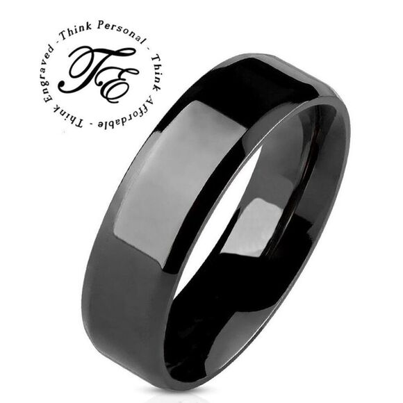 Traditional Women's Black Promise Ring Band - Girls Black Promise Ring For Her - Picture 1 of 6